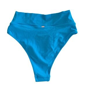 Victoria's Secret PINK High Waisted Bikini Bottoms Blue‎ Size S